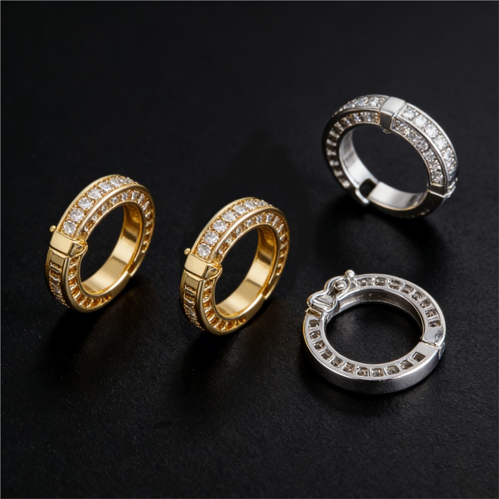 Snap Fastener Setter - 2pcs 라운드 커넥터 버클 진주 걸쇠