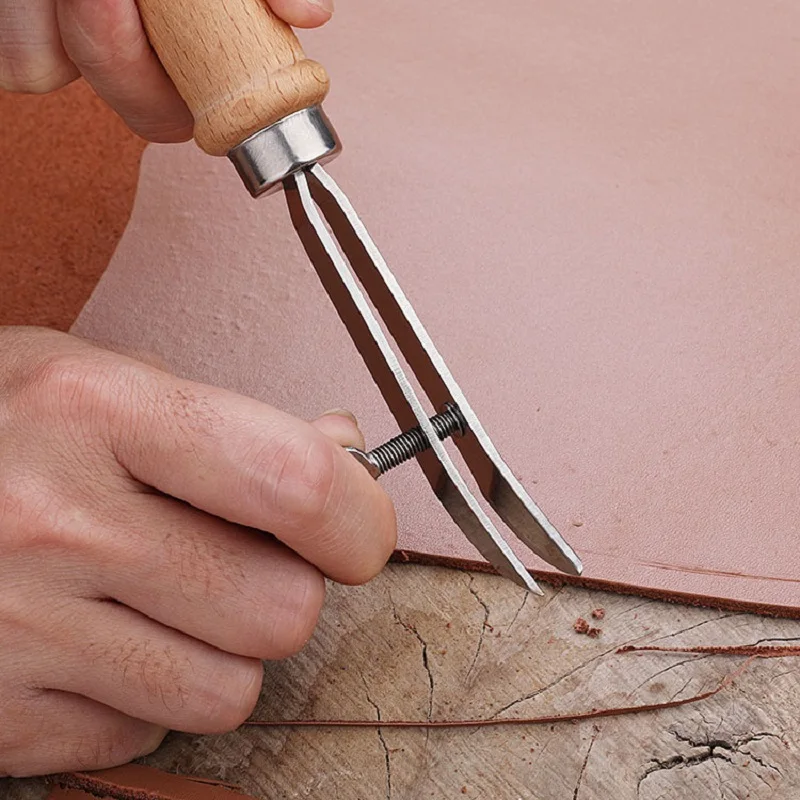 Groover Stitching Tool - DIY 조절 가능한 가죽 가장자리 크리저