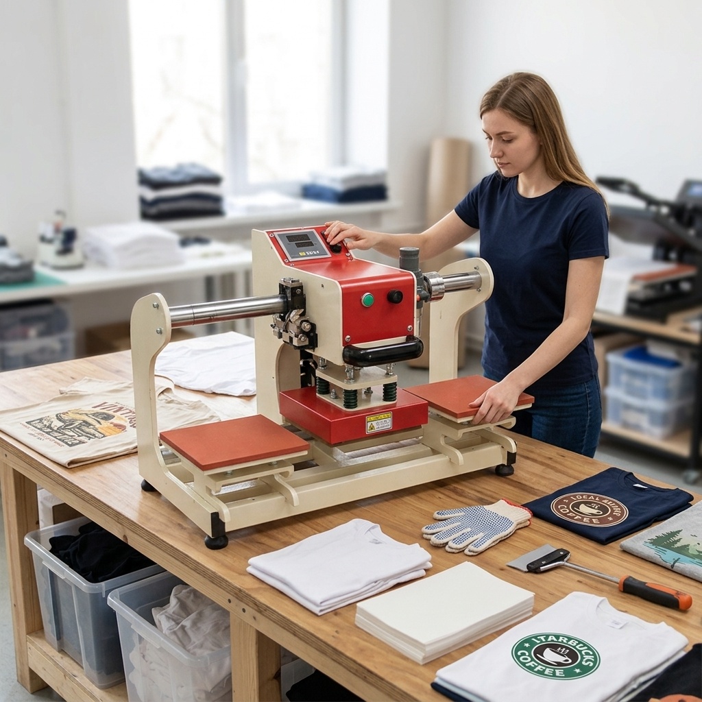 Leatherwork Hand Press - 더블 스테이션 열 프레스 기계, 공압식