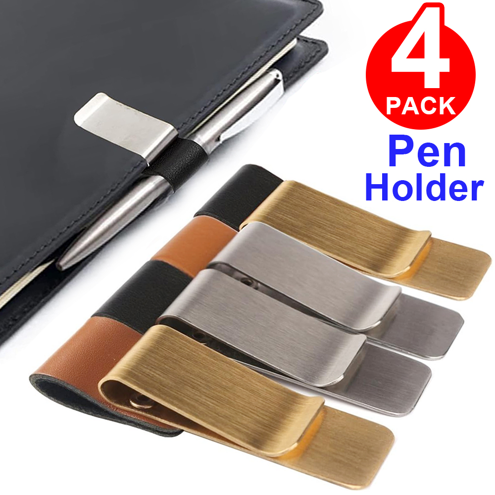 Leather Work Folder - 수제 가죽 황동 스테인리스 펜 홀더