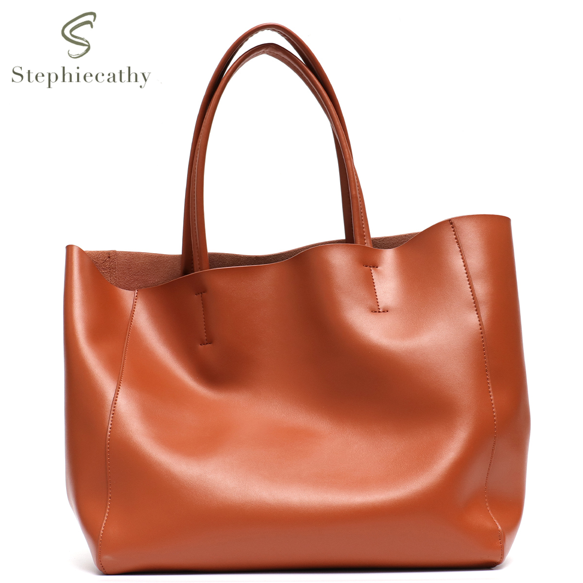 Leather Workshop - 미니멀리스트 빅 토트 백 여성 유행
