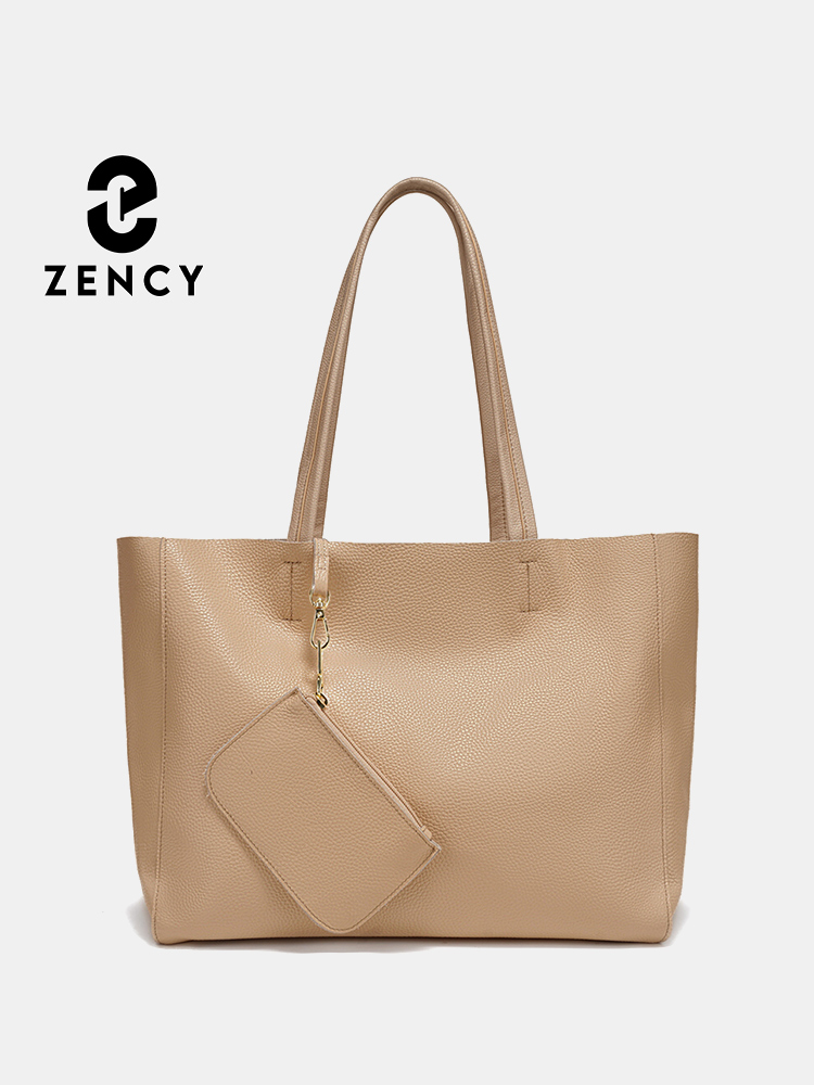 Leather Workshop - Zency 정품 가죽 대형 토트 백