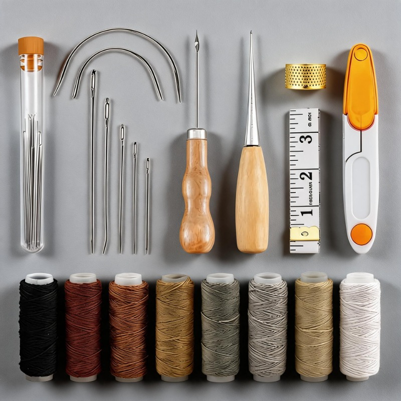 Leatherwork Beginner Tools - 가죽 공예 작업 도구 스티칭 재봉