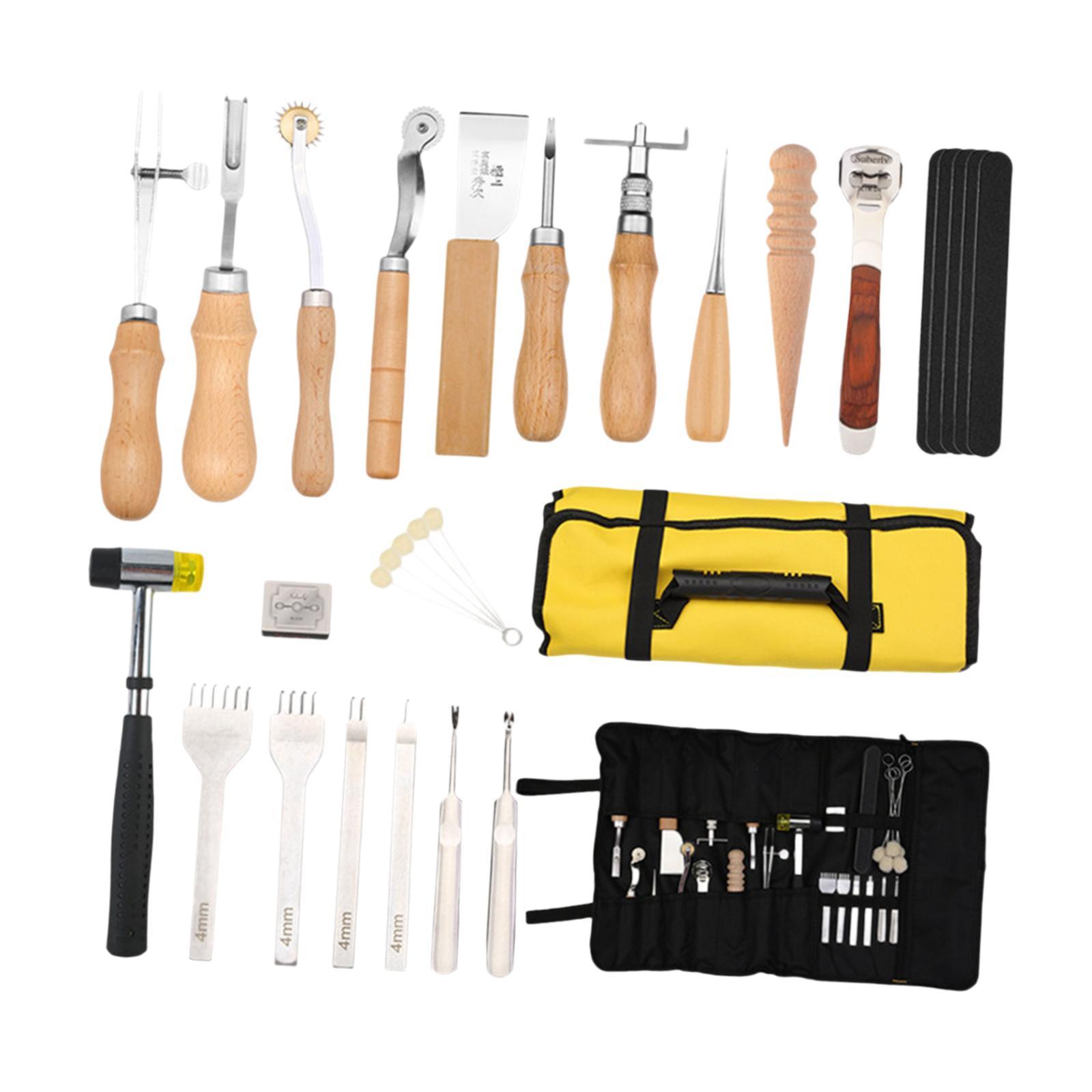29종 PU 가죽 공예 키트, 그루버 펀치, DIY 바 - Leatherwork Beginner Tools 리뷰 및 가격