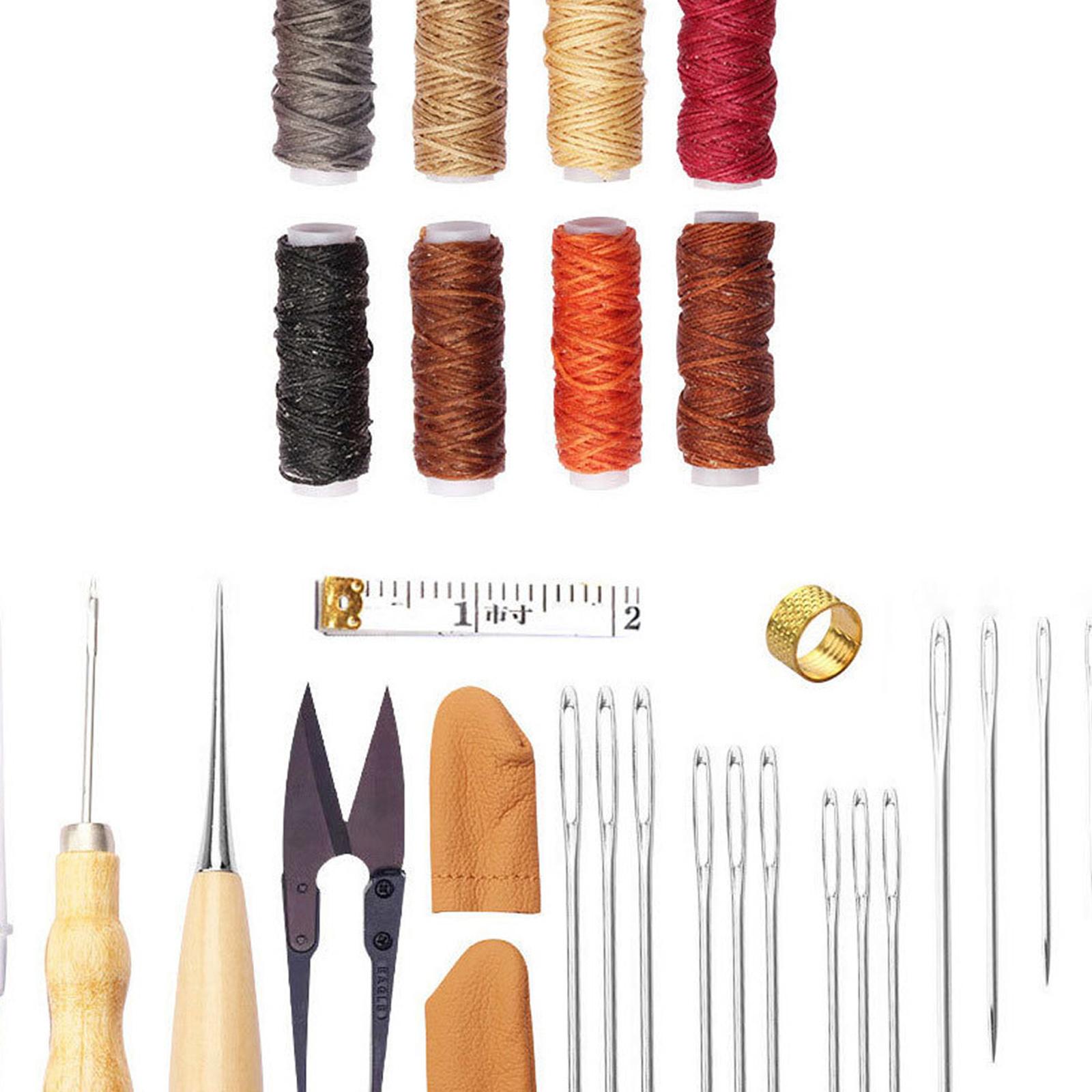 32종 가죽 공예 도구 세트, 가죽 수선 및 바느질용  - Leatherwork Beginner Tools 리뷰 및 가격