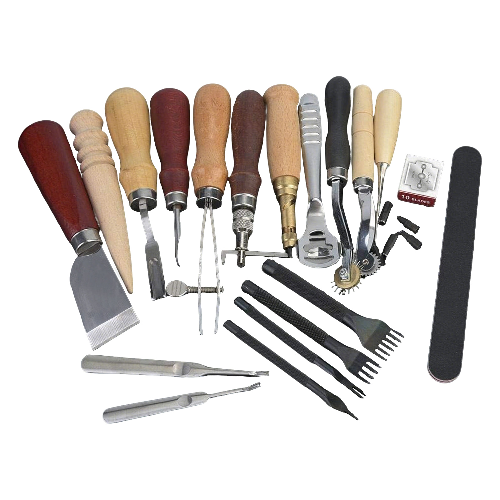 가죽 공예 도구 세트, 19종 가죽 공예 키트 (바느질 - Leatherwork Beginner Tools 리뷰 및 가격
