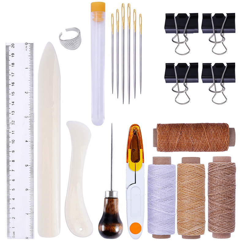 25개/세트 가죽 공예 바느질 키트 DIY 손바느질 그 - Groover Stitching Tool 리뷰 및 가격