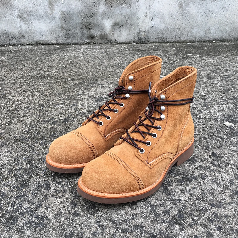 새로운 남성 신발 명품 브랜드 빈티지 남성 부츠 소가죽 - Leather Workshop 리뷰 및 가격
