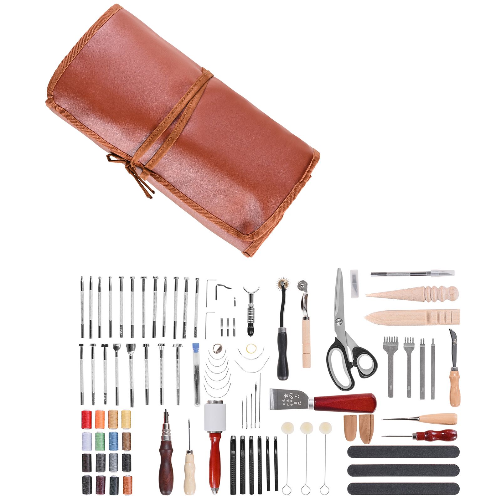가죽 공예 도구 세트, 92종 가죽 공예 도구(휴대용  - Beginner Leatherwork Kit 리뷰 및 가격