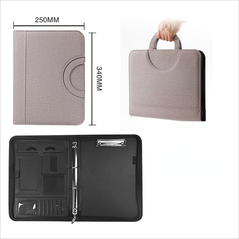 1Pc A4 PU 가죽 지퍼 파일 폴더 가방 문서 홀더 - Leather Work Folder 리뷰 및 가격