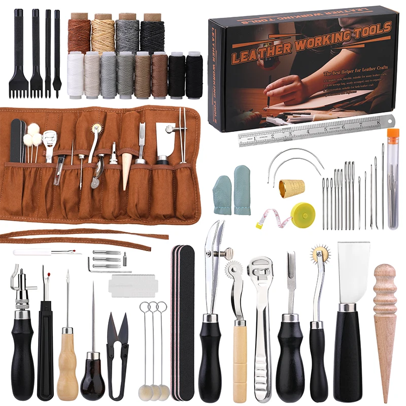 KRABALL 전문 가죽 공예 도구 키트 손 바느질 수 - Groover Stitching Tool 리뷰 및 가격